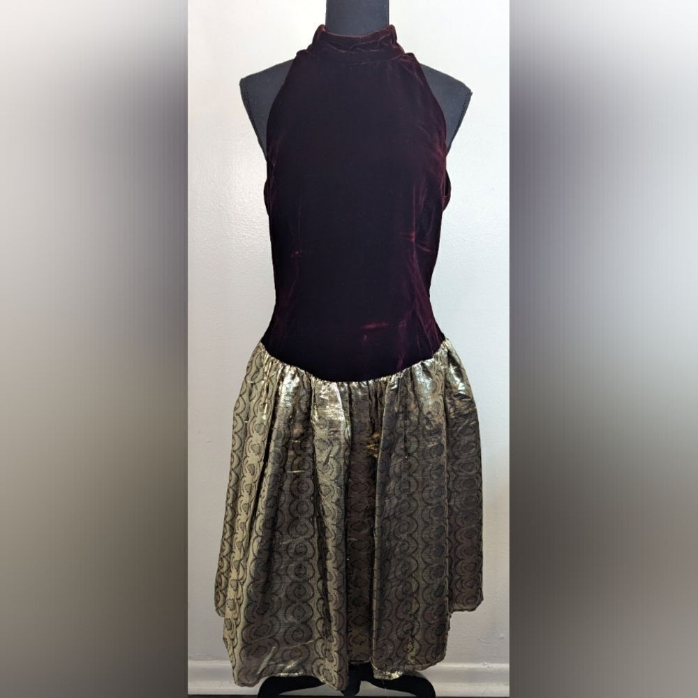 VTG Cachet by Bari Protas 80s 90s Whimsigoth Glam Cocktail Party Dress 13/14